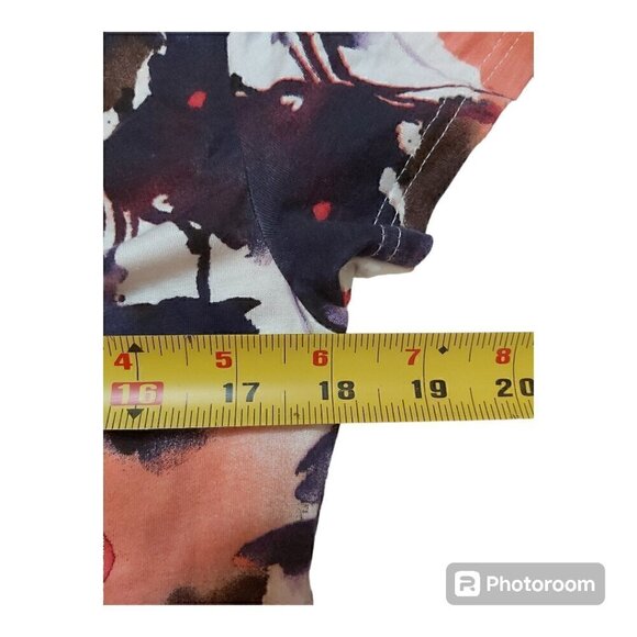 Yessica Women's Short Sleeve Floral Cowl Neck Shirt - Size Large - Picture 3 of 8